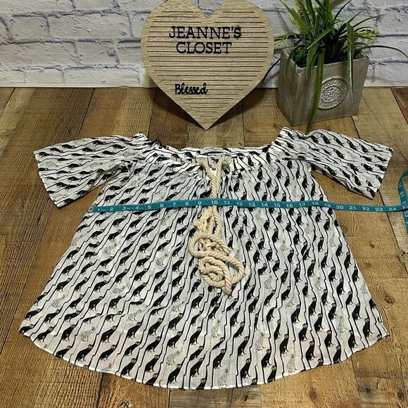 Bailey/44 Anthro Juniper Monkey Print Rope Tie Halter Top Breathable Blouse XS - Picture 9 of 13